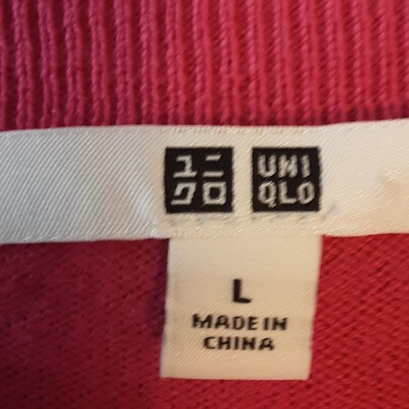 Uniqlo Women's Pink Cotton Cashmere Sweater, Size L - Picture 9 of 12